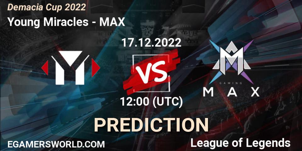 Young Miracles contre MAX : prédiction de match. 17.12.22. LoL, Demacia Cup 2022