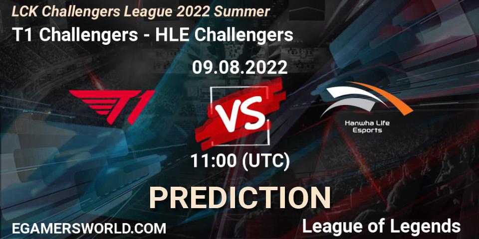 T1 Challengers contre HLE Challengers : prédiction de match. 09.08.22. LoL, LCK Challengers League 2022 Summer