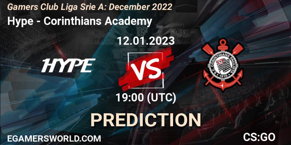 Hype contre Corinthians Academy : prédiction de match. 12.01.23. CS2 (CS:GO), Gamers Club Liga Série A: December 2022