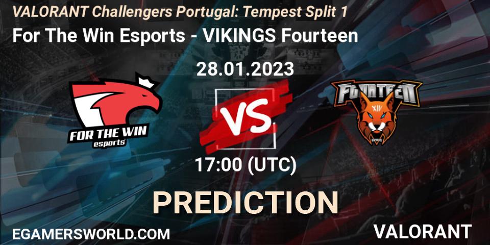 For The Win Esports contre VIKINGS Fourteen : prédiction de match. 28.01.23. VALORANT, VALORANT Challengers 2023 Portugal: Tempest Split 1