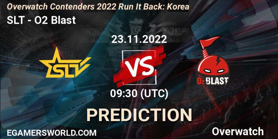 SLT contre O2 Blast : prédiction de match. 23.11.2022 at 09:48. Overwatch, Overwatch Contenders 2022 Run It Back: Korea