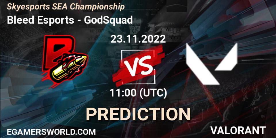 Bleed Esports contre GodSquad : prédiction de match. 23.11.2022 at 11:00. VALORANT, Skyesports SEA Championship