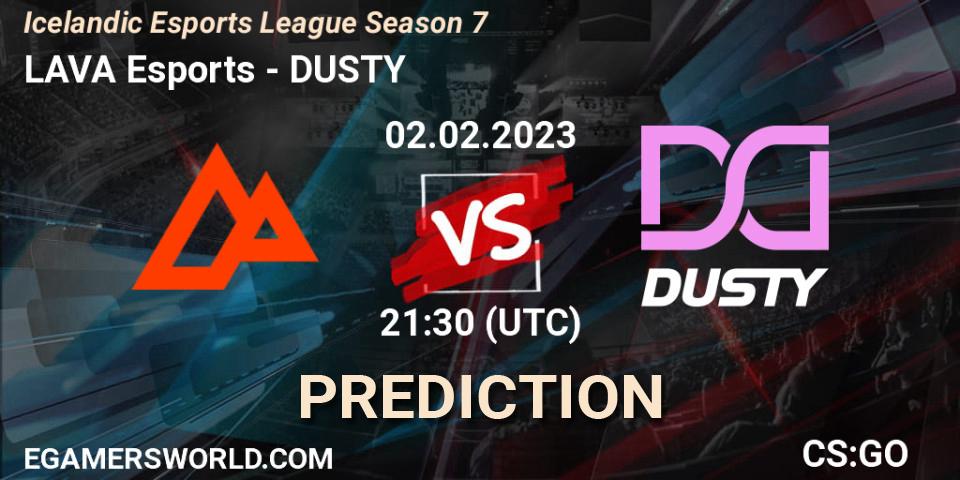 LAVA Esports contre DUSTY : prédiction de match. 02.02.23. CS2 (CS:GO), Icelandic Esports League Season 7