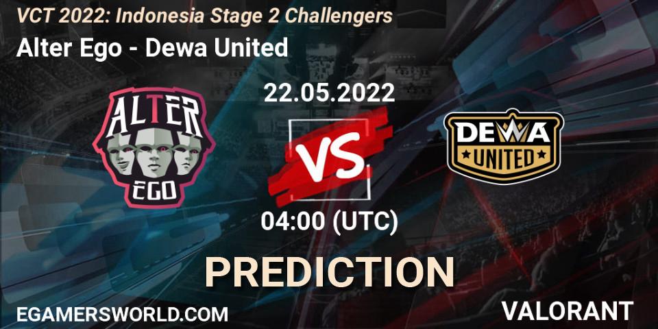 Alter Ego contre Dewa United : prédiction de match. 22.05.2022 at 04:00. VALORANT, VCT 2022: Indonesia Stage 2 Challengers