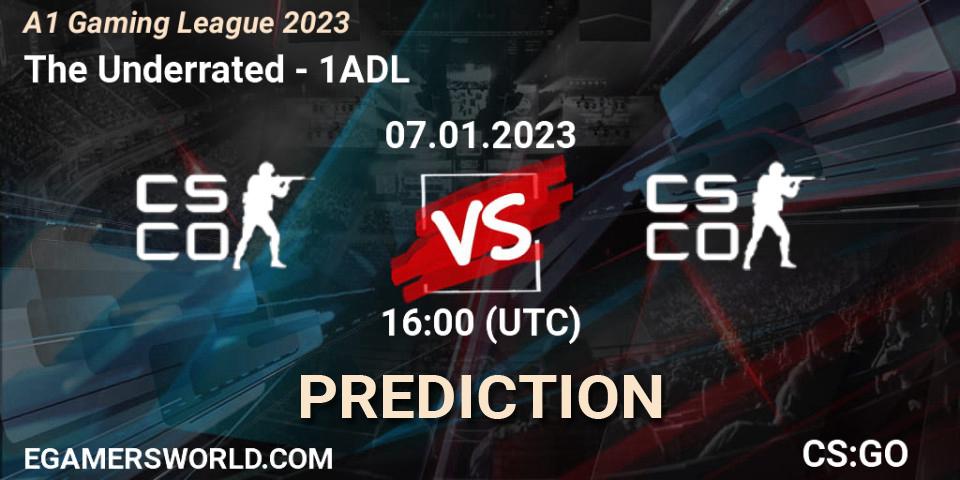 The Underrated contre 1ADL : prédiction de match. 07.01.23. CS2 (CS:GO), A1 Gaming League 2023
