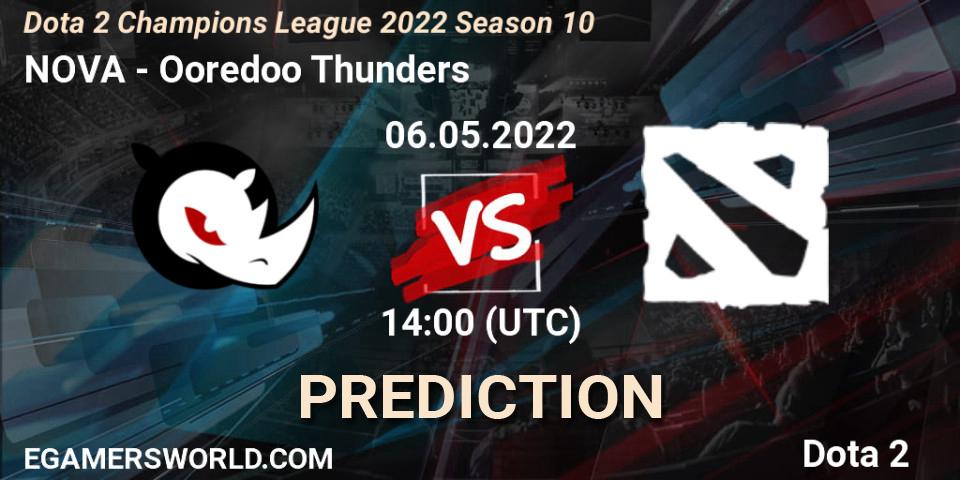 NOVA contre Ooredoo Thunders : prédiction de match. 06.05.2022 at 14:12. Dota 2, Dota 2 Champions League 2022 Season 10 