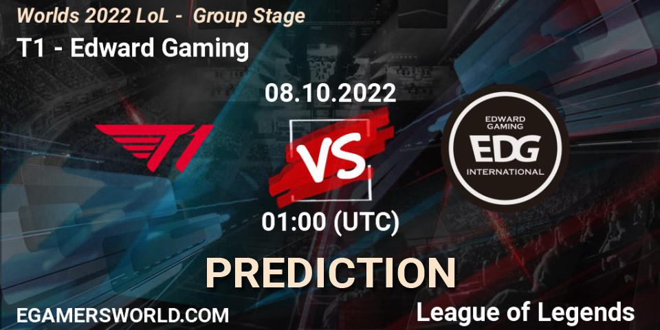 T1 contre Edward Gaming : prédiction de match. 08.10.22. LoL, Worlds 2022 LoL - Group Stage