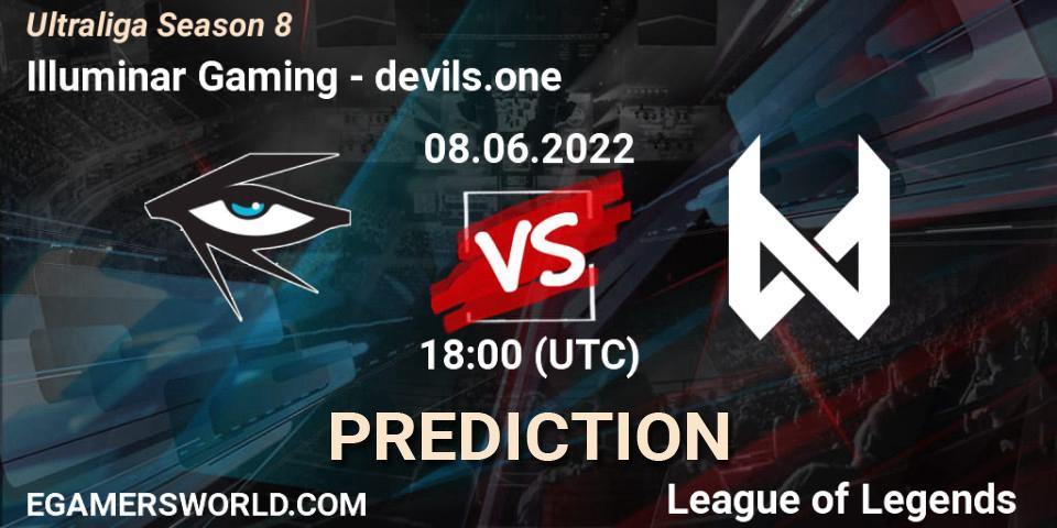 Illuminar Gaming contre devils.one : prédiction de match. 08.06.2022 at 19:00. LoL, Ultraliga Season 8