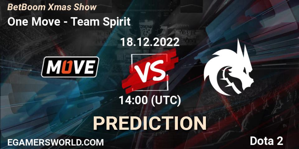 One Move contre Team Spirit : prédiction de match. 18.12.22. Dota 2, BetBoom Xmas Show