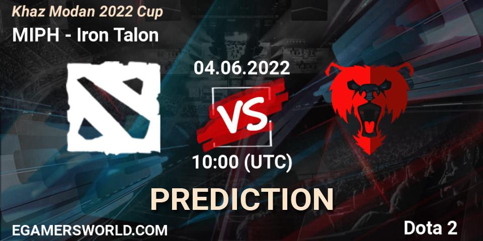 MIPH contre Iron Talon : prédiction de match. 04.06.2022 at 10:17. Dota 2, Khaz Modan 2022 Cup