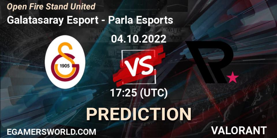 Galatasaray Esport contre Parla Esports : prédiction de match. 04.10.2022 at 17:25. VALORANT, Open Fire Stand United