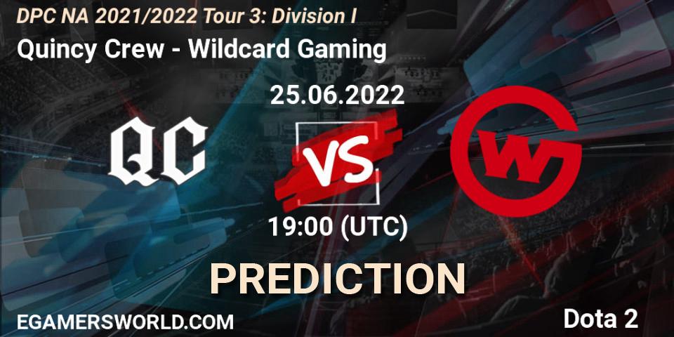 Quincy Crew contre Wildcard Gaming : prédiction de match. 25.06.22. Dota 2, DPC NA 2021/2022 Tour 3: Division I