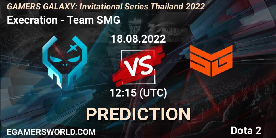 Execration contre Team SMG : prédiction de match. 18.08.22. Dota 2, GAMERS GALAXY: Invitational Series Thailand 2022