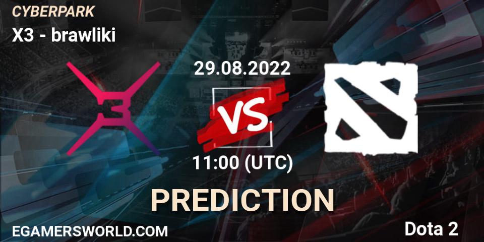 X3 contre brawliki : prédiction de match. 29.08.2022 at 11:14. Dota 2, CYBERPARK