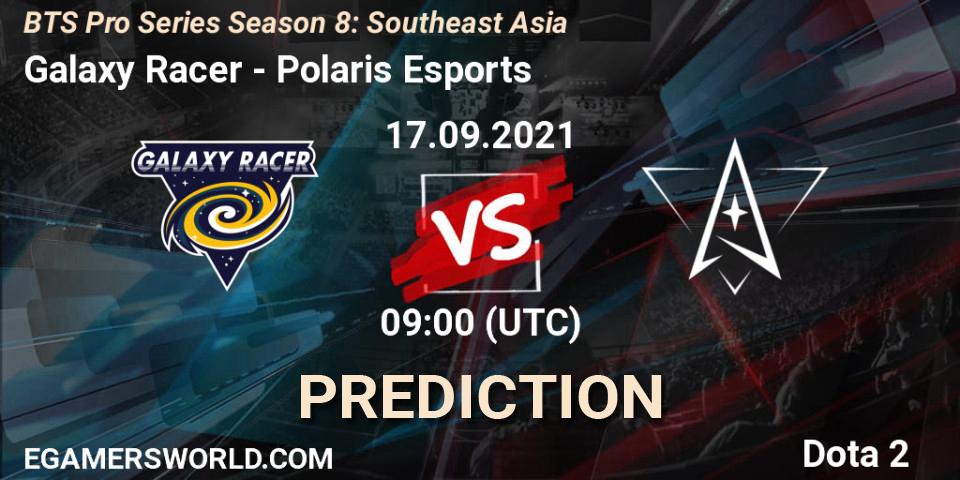 Galaxy Racer contre Polaris Esports : prédiction de match. 17.09.2021 at 10:55. Dota 2, BTS Pro Series Season 8: Southeast Asia