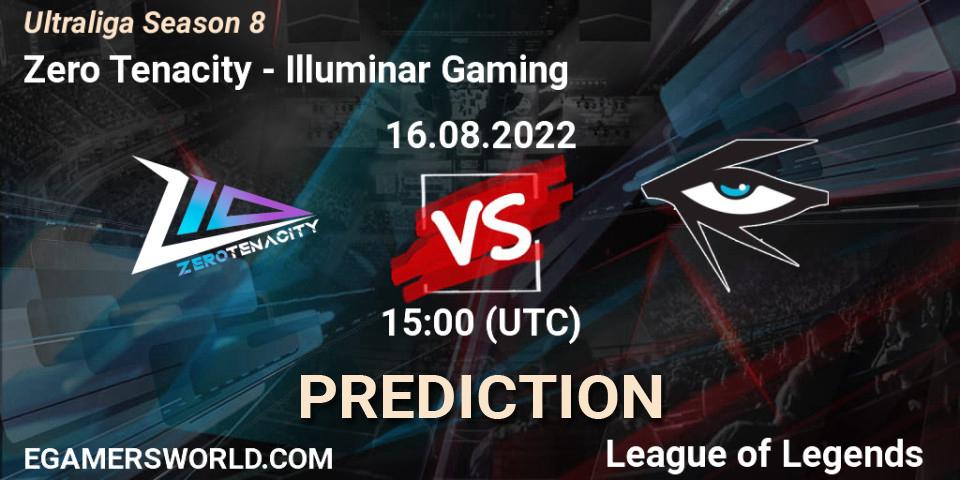 Zero Tenacity contre Illuminar Gaming : prédiction de match. 16.08.2022 at 15:00. LoL, Ultraliga Season 8