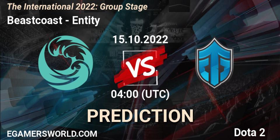 Beastcoast contre Entity : prédiction de match. 15.10.22. Dota 2, The International 2022: Group Stage