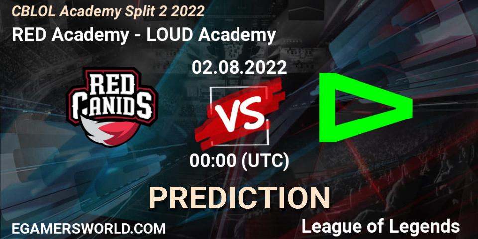 RED Academy contre LOUD Academy : prédiction de match. 02.08.22. LoL, CBLOL Academy Split 2 2022