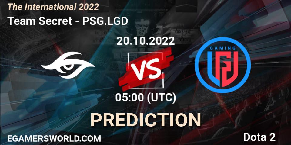 Team Secret contre PSG.LGD : prédiction de match. 20.10.22. Dota 2, The International 2022