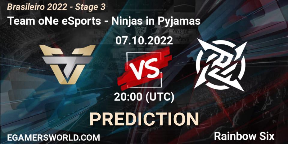 Team oNe eSports contre Ninjas in Pyjamas : prédiction de match. 07.10.22. Rainbow Six, Brasileirão 2022 - Stage 3