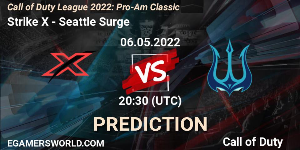 Strike X contre Seattle Surge : prédiction de match. 06.05.2022 at 20:30. Call of Duty, Call of Duty League 2022: Pro-Am Classic