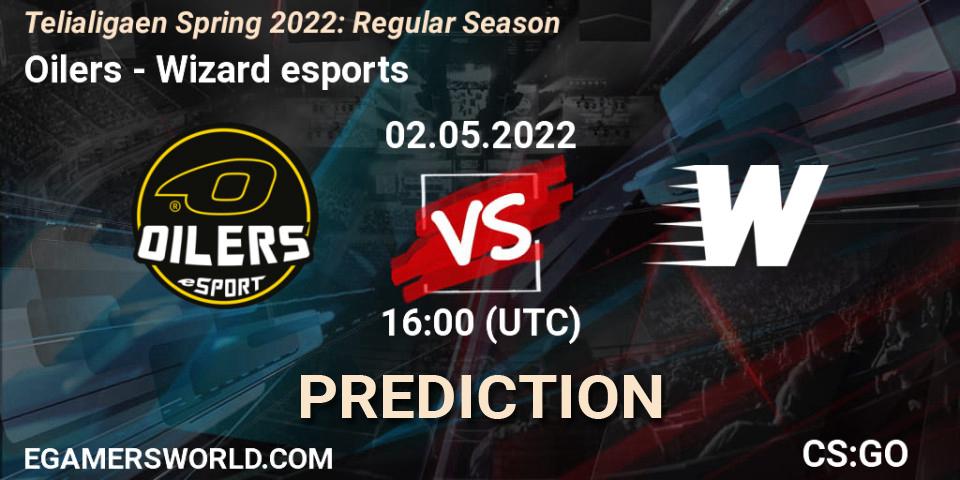Oilers contre Wizard esports : prédiction de match. 02.05.2022 at 16:00. Counter-Strike (CS2), Telialigaen Spring 2022: Regular Season