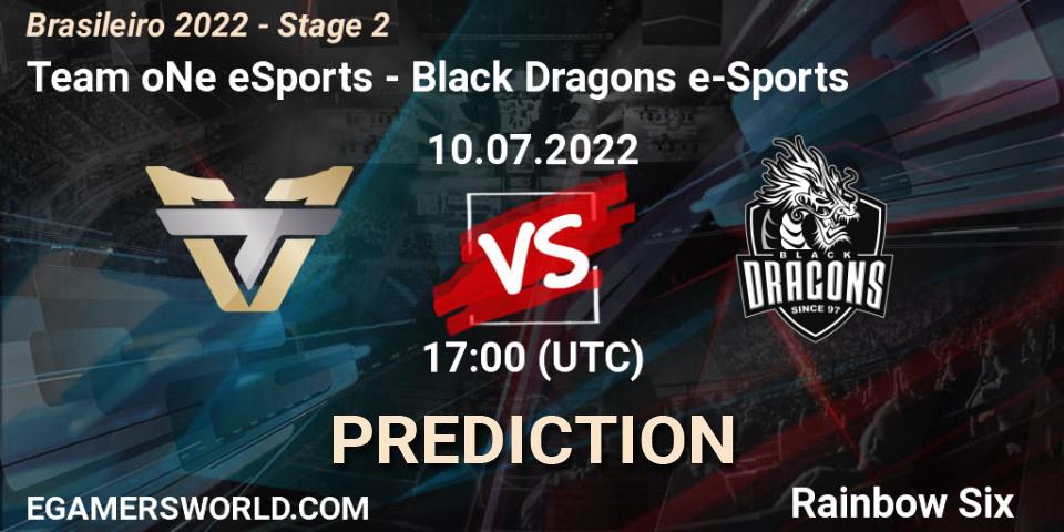 Team oNe eSports contre Black Dragons e-Sports : prédiction de match. 10.07.2022 at 17:00. Rainbow Six, Brasileirão 2022 - Stage 2