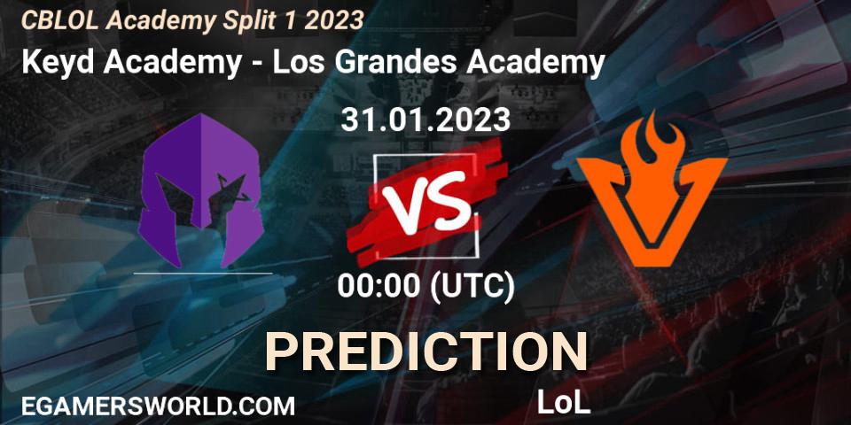 Keyd Academy contre Los Grandes Academy : prédiction de match. 31.01.23. LoL, CBLOL Academy Split 1 2023