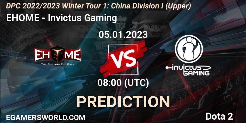EHOME contre Invictus Gaming : prédiction de match. 05.01.23. Dota 2, DPC 2022/2023 Winter Tour 1: CN Division I (Upper)