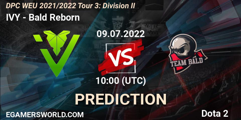 IVY contre Bald Reborn : prédiction de match. 09.07.22. Dota 2, DPC WEU 2021/2022 Tour 3: Division II