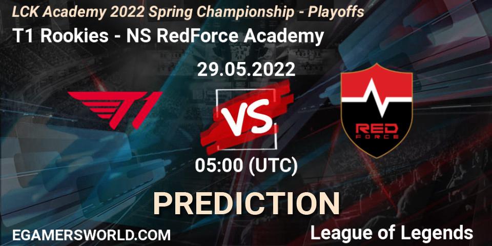 T1 Rookies contre Nongshim RedForce Academy : prédiction de match. 29.05.2022 at 07:00. LoL, LCK Academy 2022 Spring Championship - Playoffs