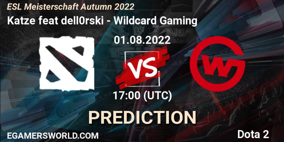 Katze feat dell0rski contre Wildcard Gaming : prédiction de match. 01.08.2022 at 17:05. Dota 2, ESL Meisterschaft Autumn 2022