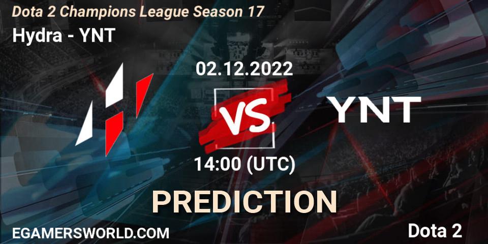 Hydra contre YNT : prédiction de match. 02.12.22. Dota 2, Dota 2 Champions League Season 17
