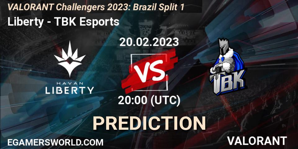 Liberty contre TBK Esports : prédiction de match. 21.02.23. VALORANT, VALORANT Challengers 2023: Brazil Split 1