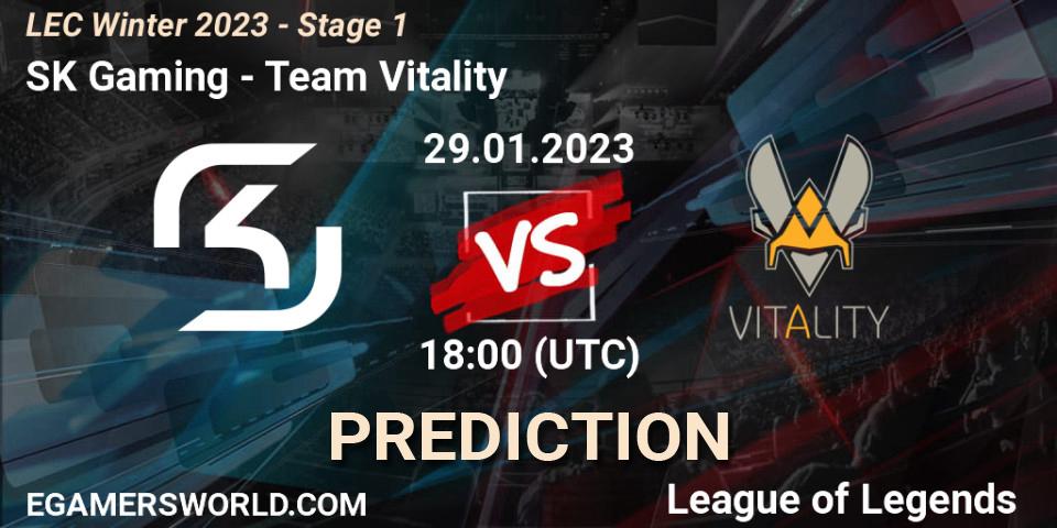 SK Gaming contre Team Vitality : prédiction de match. 29.01.23. LoL, LEC Winter 2023 - Stage 1