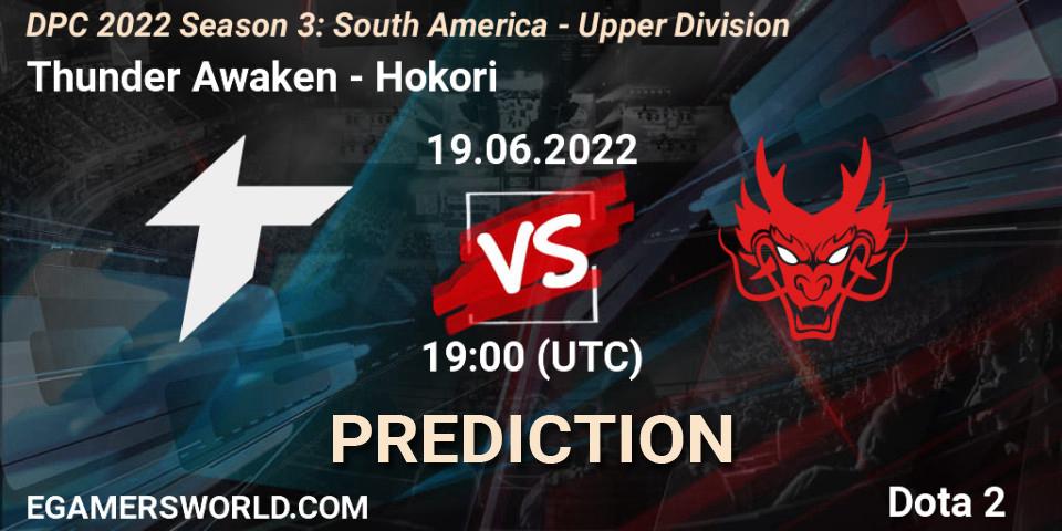 Thunder Awaken contre Hokori : prédiction de match. 19.06.22. Dota 2, DPC SA 2021/2022 Tour 3: Division I