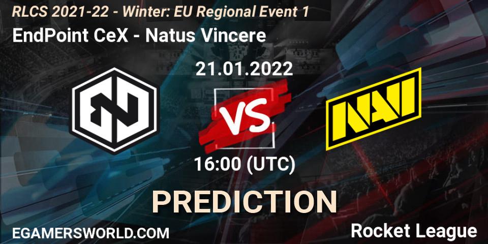 EndPoint CeX contre Natus Vincere : prédiction de match. 21.01.2022 at 16:00. Rocket League, RLCS 2021-22 - Winter: EU Regional Event 1