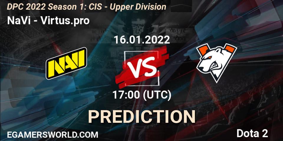 NaVi contre Virtus.pro : prédiction de match. 16.01.2022 at 17:01. Dota 2, DPC 2022 Season 1: CIS - Upper Division