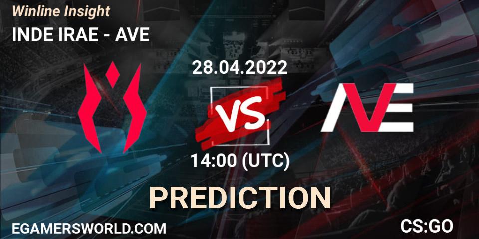 INDE IRAE contre AVE : prédiction de match. 28.04.2022 at 14:00. Counter-Strike (CS2), Winline Insight