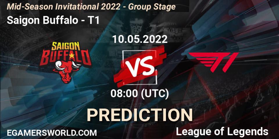Saigon Buffalo contre T1 : prédiction de match. 10.05.2022 at 08:00. LoL, Mid-Season Invitational 2022 - Group Stage