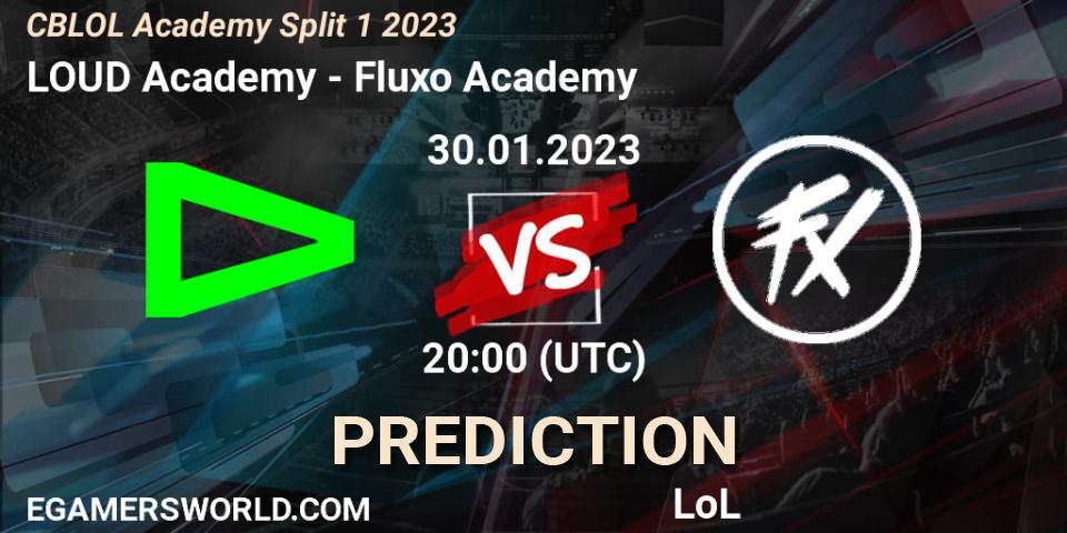 LOUD Academy contre Fluxo Academy : prédiction de match. 30.01.23. LoL, CBLOL Academy Split 1 2023