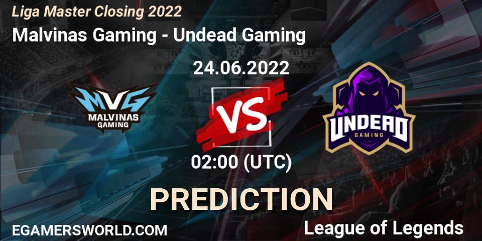 Malvinas Gaming contre Undead Gaming : prédiction de match. 24.06.22. LoL, Liga Master Closing 2022
