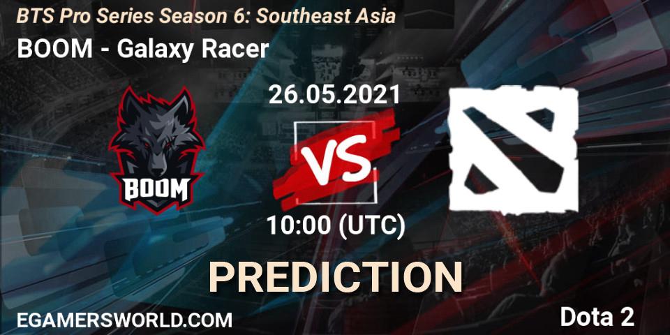 BOOM contre Galaxy Racer : prédiction de match. 26.05.2021 at 10:17. Dota 2, BTS Pro Series Season 6: Southeast Asia