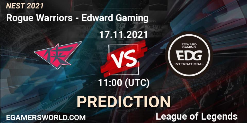 Edward Gaming contre Rogue Warriors : prédiction de match. 17.11.21. LoL, NEST 2021