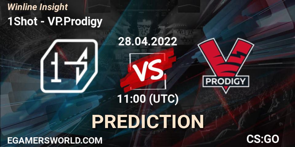 1Shot contre VP.Prodigy : prédiction de match. 28.04.2022 at 11:00. Counter-Strike (CS2), Winline Insight