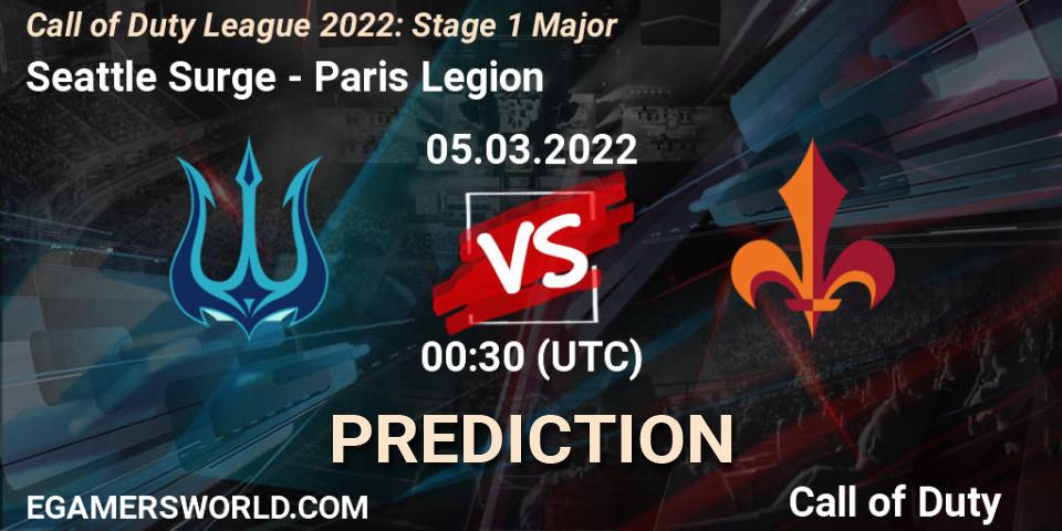 Seattle Surge contre Paris Legion : prédiction de match. 05.03.2022 at 00:30. Call of Duty, Call of Duty League 2022: Stage 1 Major