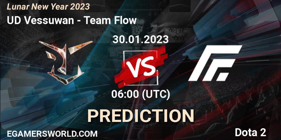 UD Vessuwan contre Team Flow : prédiction de match. 30.01.23. Dota 2, Lunar New Year 2023