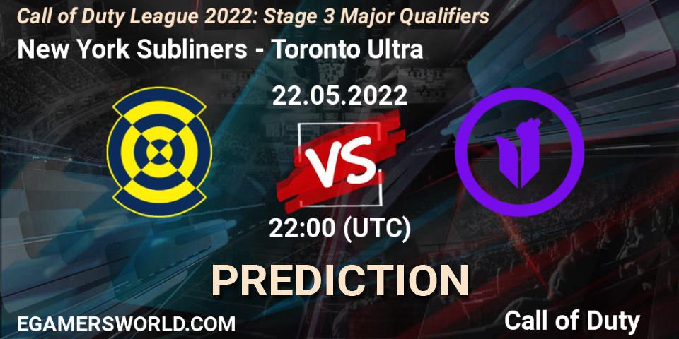 New York Subliners contre Toronto Ultra : prédiction de match. 22.05.22. Call of Duty, Call of Duty League 2022: Stage 3