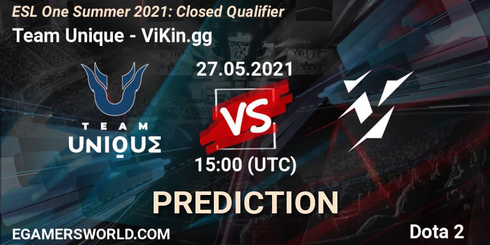 Team Unique contre ViKin.gg : prédiction de match. 27.05.2021 at 15:00. Dota 2, ESL One Summer 2021: Closed Qualifier