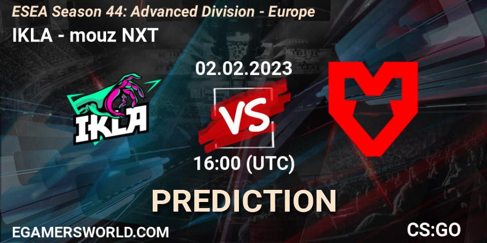 IKLA contre mouz NXT : prédiction de match. 15.02.23. CS2 (CS:GO), ESEA Season 44: Advanced Division - Europe